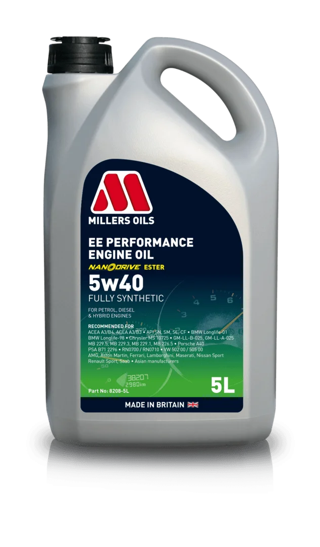 EE Performance 5w40 motorolie - Millers Oils