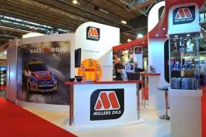 Millers Oils stand evenenement