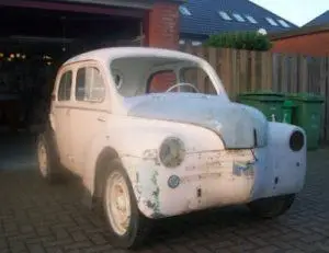 Renault 4 cv wit